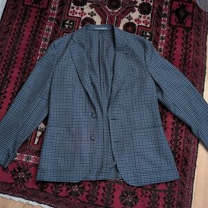 Men's JCrew Ludlow New Checkered Blazer In English Worsted Cotton-Wool Blend